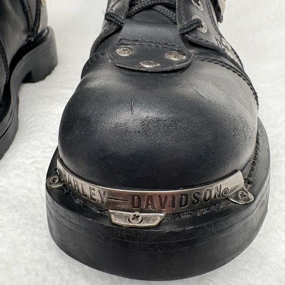 Harley-Davidson Brake Buckle Black Leather Motorcycle Boots - Picture 13 of 15